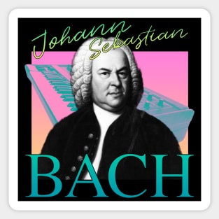 Johann Sebastian Bach - Retro 80's Neon Synth Band Sticker